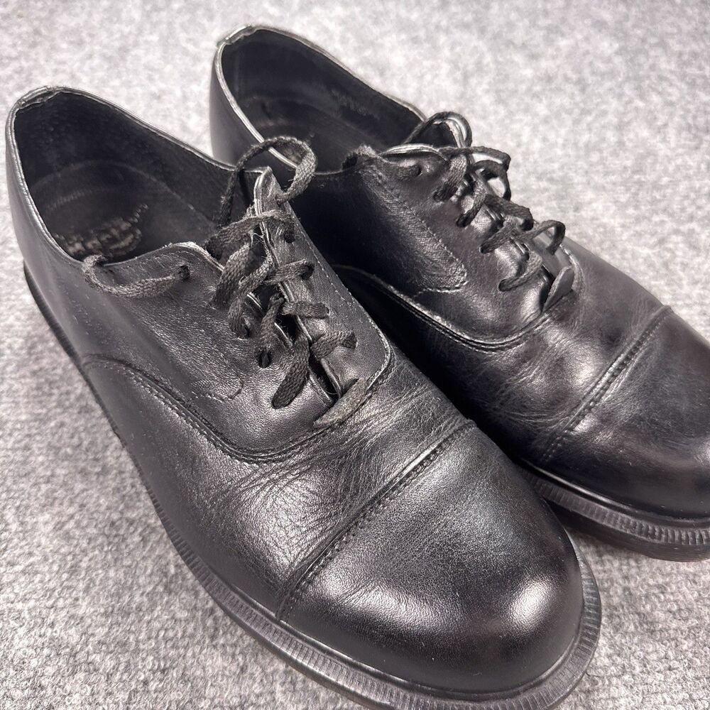 Vintage Dr Martens 9476 Made in England Black Leather Cap Toe Shoes UK 9 AW612